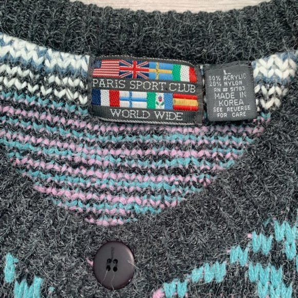 Vintage Paris Sport Club World Wide Sweater Large - Picture 4 of 9